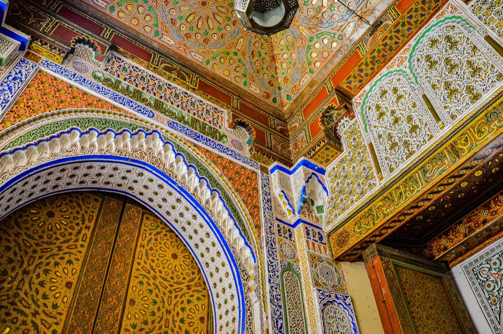 Entrance to the darih (mausoleum) of Moulay Idriss II in Fez.